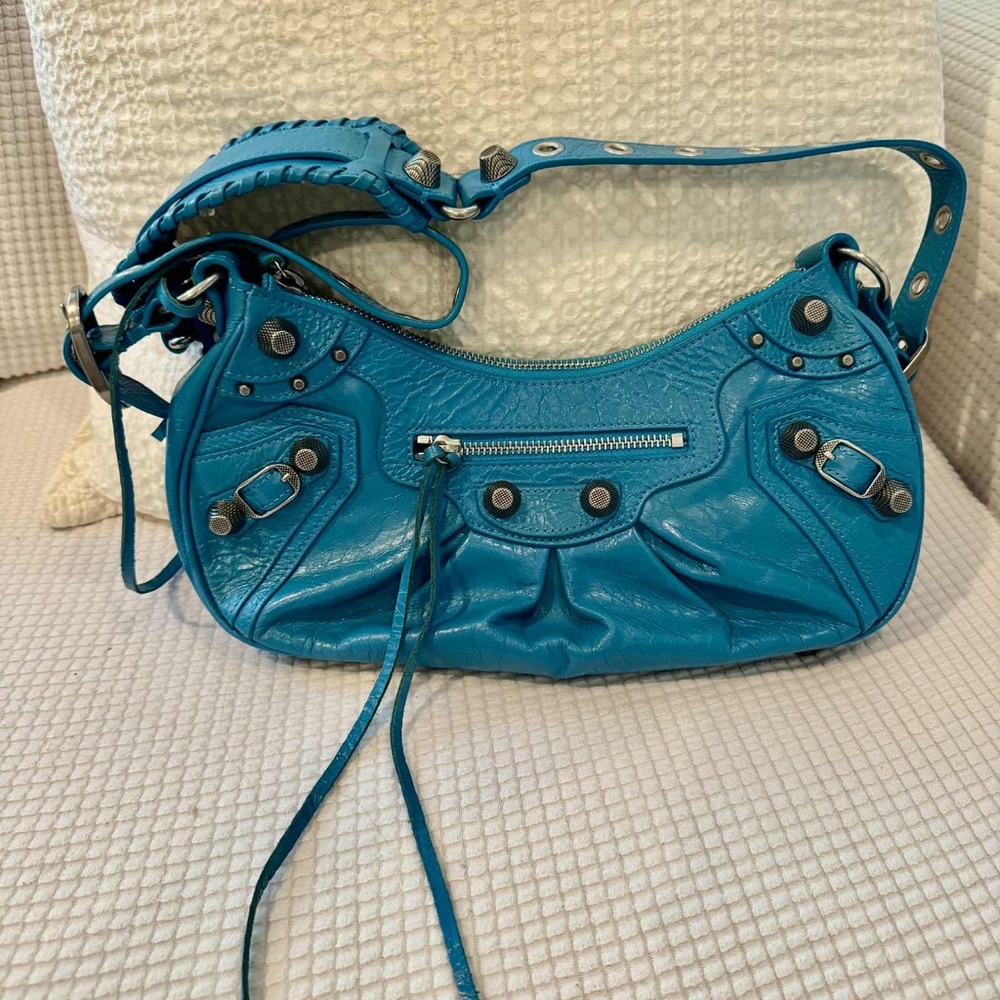 AUTHENTIC Balenciaga Turquoise Shoulder Bag
